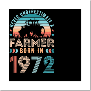 Farmer born in 1972 Farming Gift 50th Birthday Posters and Art